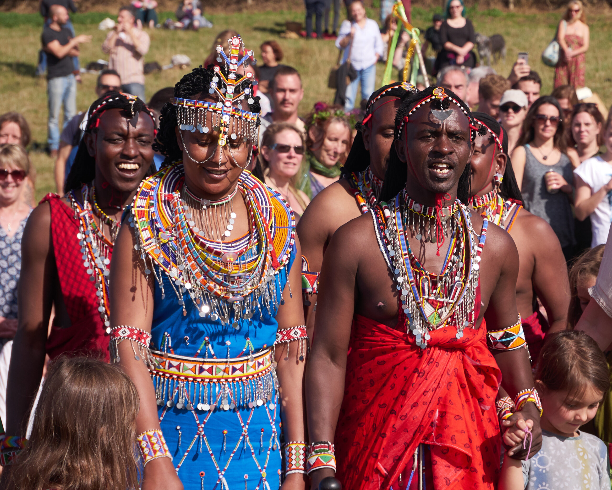 Osiligi Maasai Warriors at Glastonbury Fair Field